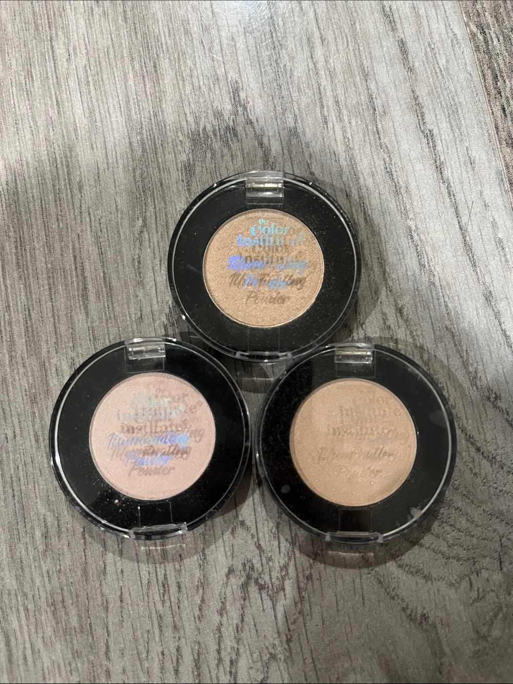 Pressed Highlighter and Bronzer Trio - Champagne, Rose Gold & Warm Beige Glow